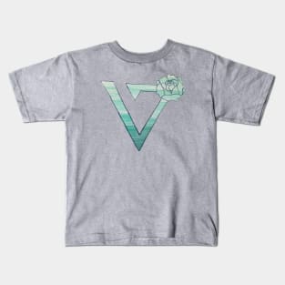 Teal Ombre Seventeen Kids T-Shirt